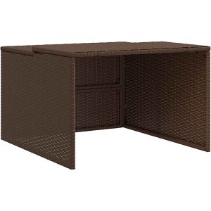 Mähroboter-Garage vidaXL 365405, braun, aus Polyrattan