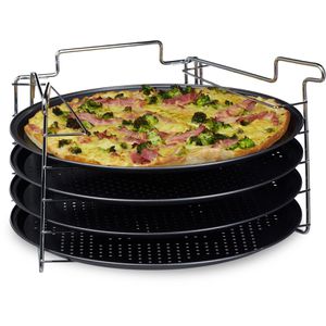 Pizzablech Relaxdays 10020495 antihaftbeschichtet rund Ø 32 cm