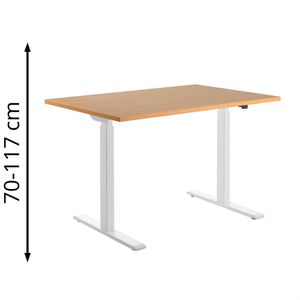 Produktbild für Schreibtisch Topstar E-Table, buche / weiß