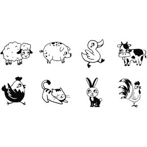 Produktbild für Motivstempel Aladine Stampo Bambino Bauernhof,Ø4cm