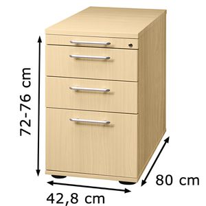 Produktbild für Standcontainer Hammerbacher Solid SC40, ahorn
