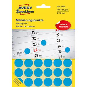 Markierungspunkte Zweckform 3375, blau