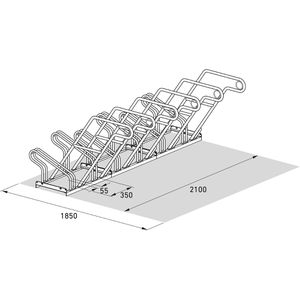 Produktbild für Fahrradständer WSM 2606, Bodenmontage / freistehend