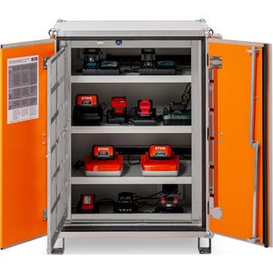 Produktbild für Akku-Ladeschrank CEMO Premium 8/10, mit 18 Steckdosen