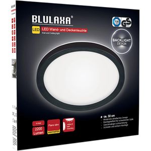 Produktbild für Deckenleuchte Blulaxa Plano slim, schwarz, LED