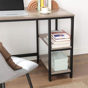 Produktbild für Schreibtisch Vasagle LWD72MB, graubraun / schwarz
