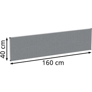 Produktbild für Tischtrennwand Geramöbel Eco, HW-80-SWS271604-RU, grau