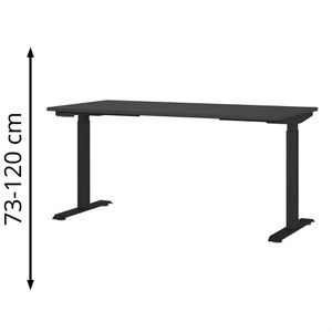Produktbild für Schreibtisch Germania Mailand, 7908-547, graphit / schwarz