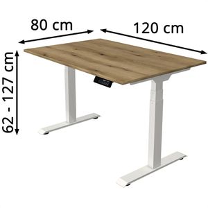 Produktbild für Schreibtisch Kerkmann Move 1 stable, asteiche / weiß