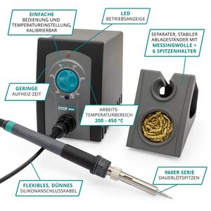 Produktbild für Lötstation QUICK QU969A+, Set