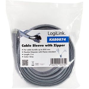 Produktbild für Kabelschlauch LogiLink KAB0074, grau