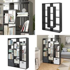 Produktbild für Bücherregal Vicco 30602, schwarz