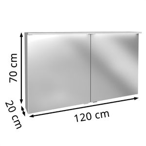 Produktbild für Spiegelschrank Fackelmann Oxford 83384, weiß