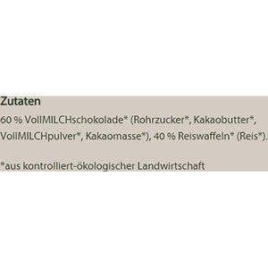 Produktbild für Reiswaffeln BioZentrale Vollmilch, BIO