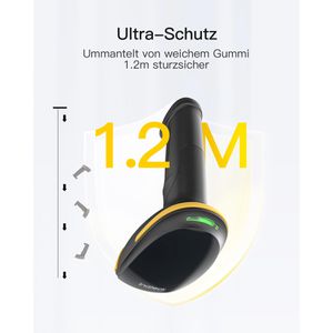 Produktbild für Barcode-Scanner Inateck BCST-35_black, kabellos