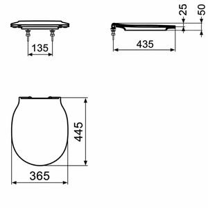 Produktbild für WC-Sitz Ideal-Standard Connect Air E036601, D-Form, Duroplast