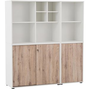 Kombischrank Möbelpartner Serie 400, wildeiche / weiß