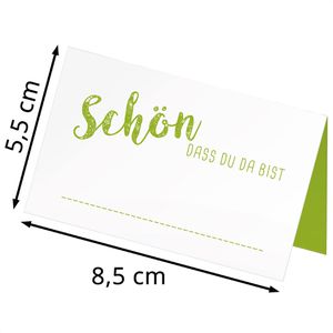 Produktbild für Tischkarten itenga 33102211, Schön dass du da bist, 24 Stück