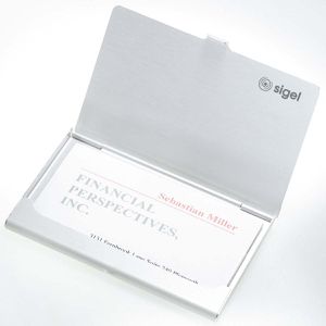 Produktbild für Visitenkartenetui Sigel VZ135, silber