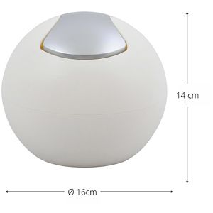 Produktbild für Mülleimer Spirella Bowl, 10.20370, weiß matt