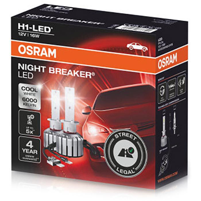 Osram Auto-Lampe Night Breaker LED 64150DWNB, H1, 12V, Scheinwerferlampe, 2  Stück – Böttcher AG