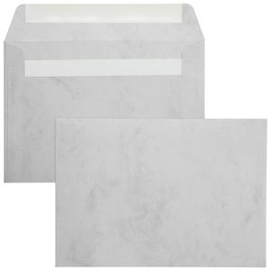 Briefumschläge Sigel DP 073 Marmor, grau, C6