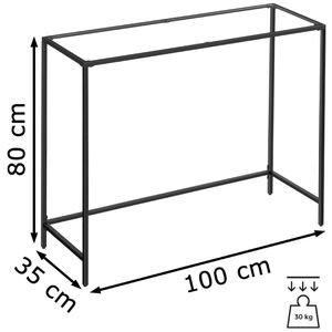 Produktbild für Konsolentisch Vasagle LGT026B01, schwarz