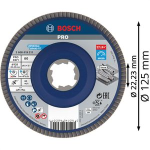 Produktbild für Fächerschleifscheibe Bosch PRO X571