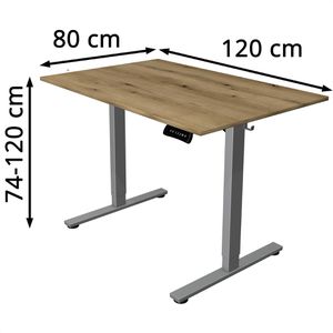 Produktbild für Schreibtisch Kerkmann Move small office, asteiche / silber