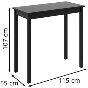 Produktbild für Bartisch vidaXL 240378, schwarz