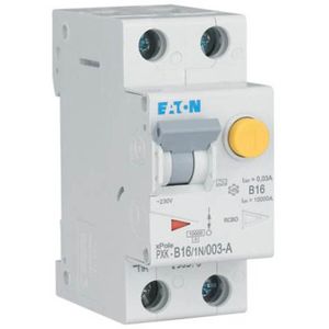 Produktbild für FI-LS-Schalter Eaton PXK-B16, 230 V / 400 V, 10 kA, 1-polig+N