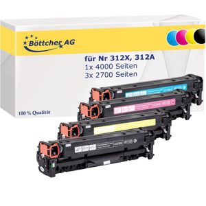 Toner Böttcher-AG für HP 312X, 312A, Multipack