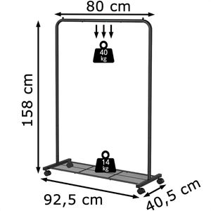 Produktbild für Garderobenständer Songmics HSR25BK, schwarz