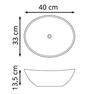 Produktbild für Waschbecken vidaXL Luxus 140674, aus Keramik, weiß