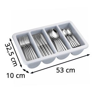 Produktbild für Besteckkasten Contacto 56/550, grau, aus Kunststoff