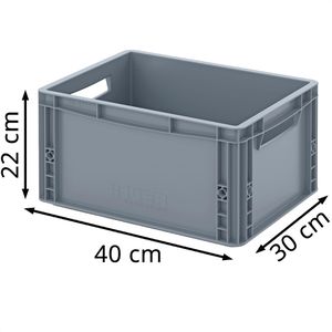 Produktbild für Eurobox AUER EG 43/22, grau, 20 Liter