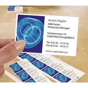 Produktbild für Visitenkarten Zweckform C32010-10, 85 x 54mm