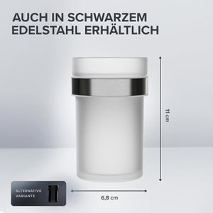 Produktbild für Zahnputzbecher ovimar Nordre, aus satiniertem Glas