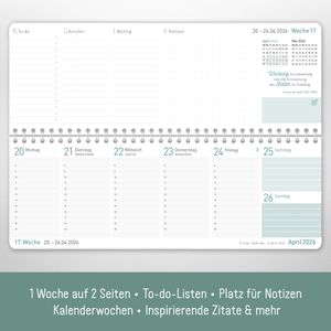 Produktbild für Tischkalender Häfft 9952-6, Blattgold, Jahr 2026