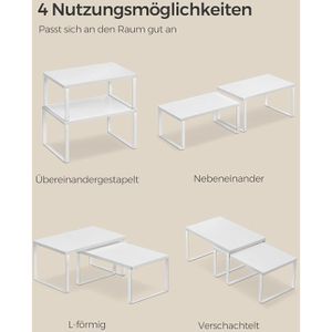 Produktbild für Küchenregal Songmics KCS02W01, weiß, 2er Set