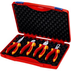 Zangenset Knipex 00 20 15, Werkzeug-Box RED, Elektro Set 1