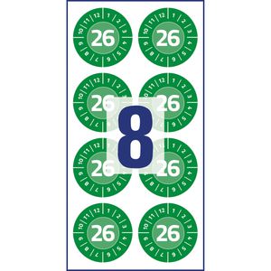 Produktbild für Prüfplaketten Zweckform 6946, mit Jahreszahl 2026