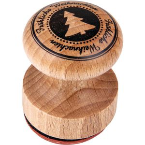 Produktbild für Motivstempel Rayher 28862000 Fröhliche Weihnachten, aus Holz
