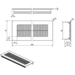 Produktbild für Kabeldurchlass SO-TECH TONDO, 200 mm, rechteckig