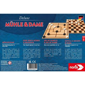 Produktbild für Brettspiel Noris 606108012, Deluxe Mühle &amp; Dame