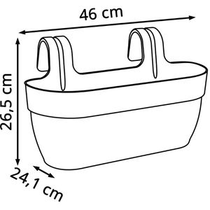 Produktbild für Blumenkasten elho Vibia Campana Easy Hanger Large, anthrazit