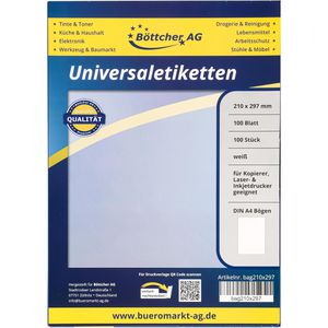 Produktbild für Universaletiketten Böttcher-AG Premium, selbstklebend, weiß