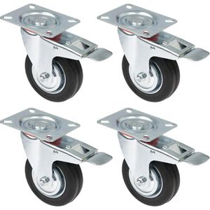 Schwerlastrolle HMF 6790, Lenkrolle mit Bremse