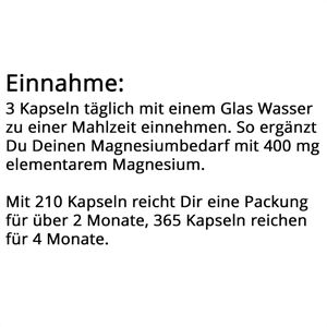 Produktbild für Magnesium gloryfeel Citrat, 365 Kapseln