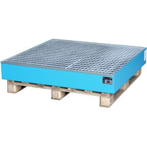 Auffangwanne BAUER 2028, blau, aus Stahl